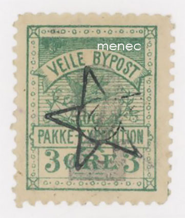 Tanska, Vejle bypost, pakettimerkki 3ö 