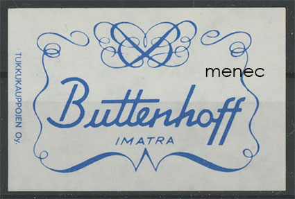 Tulitikkuetiketti, Buttenhoff, Imatra 