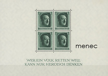 Saksa, Wer ein Volk retten will kann nur heroisch denken -pienoisarkki 