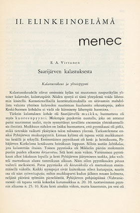 Virtanen, E. A. - Saarijärven kalastuksesta 