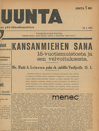Ajan Suunta 1933/18.1.  1933,14