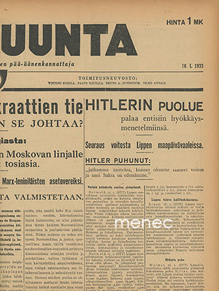 Ajan Suunta 1933/16.1.  1933,12