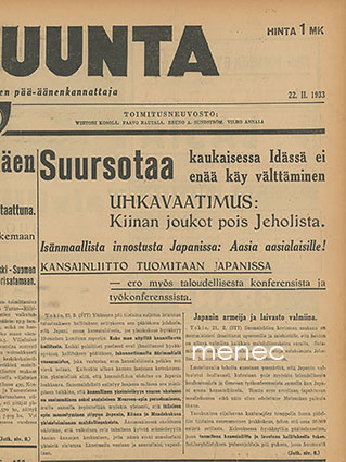 Ajan Suunta 1933/22.2.  1933,44