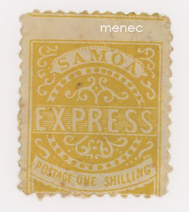 Iso-Britannia, Samoa, W.-E.-Agar-Privatpost, 1 Sh 1877 