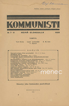 Kommunisti 1925, 7-8 