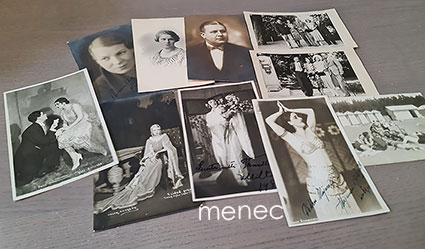 Näyttelijäkortteja 1920-1930-luvuilta, 10 kpl, 3 signeerattua 