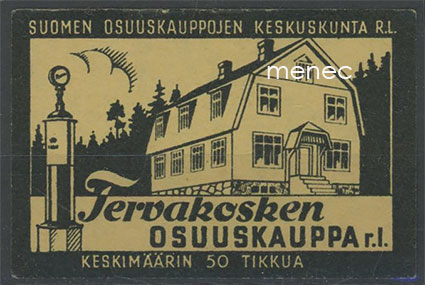 Tulitikkuetiketti, Tervakosken Osuukauppa 
