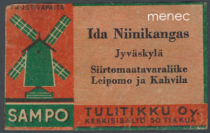 Kauppiasetiketti, Ida Niinikangas, Jyväskylä 