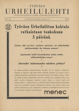 Työväen Urheilulehti. TUL:n kohtalo 