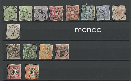 Saksa, Württemberg, käyttömallit 1875, 1890 ja 1900, 15 kpl 