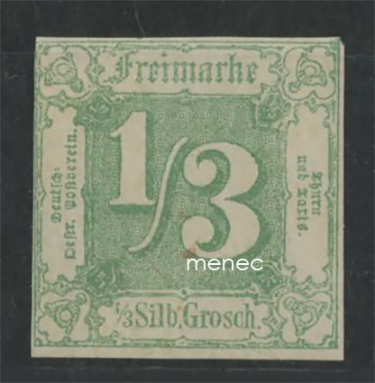 Saksa, Thurn und Taxis, käyttösarjaa 1863, 1/3 Sgr 