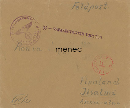 SS-Feldpost, suomalaiselta SS-mieheltä, SS-Vapaaehtoisten toimisto 
