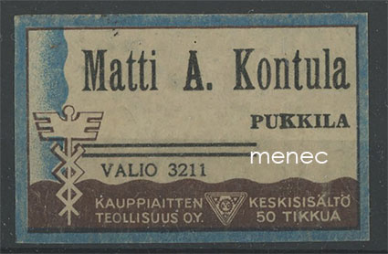 Kauppiasetiketti, Matti A. Kontula, Pukkila 