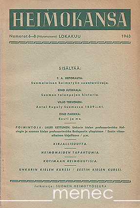 Heimokansa 6–8 1943 (näytenumero) 