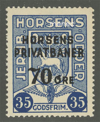 Tanska, Horsens Privatbaner, rautatierahtimerkki, 70/35 ö 