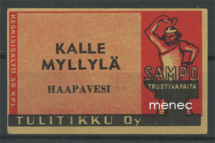 Seppä-etiketti, Kalle Myllylä, Haapavesi 