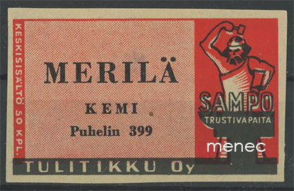 Seppä-etiketti, Merilä, Kemi 