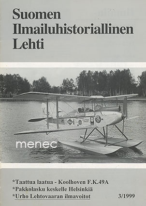 Suomen Ilmailuhistoriallinen lehti 1999/3 