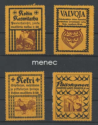 Otava, neljä mainosmerkkiä 1913 