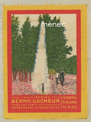 Mainosmerkki, Bernh. Gagneur, Viipuri 