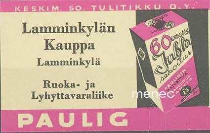 Kauppiasetiketti, Paulig, Lamminkylän kauppa 