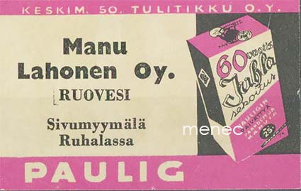 Kauppiasetiketti, Paulig, Manu Lahonen, Ruovesi 