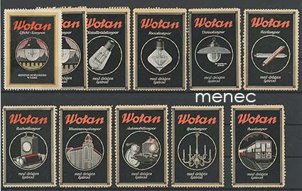 Mainosmerkkejä, Wotan-lamput, 11 kpl 