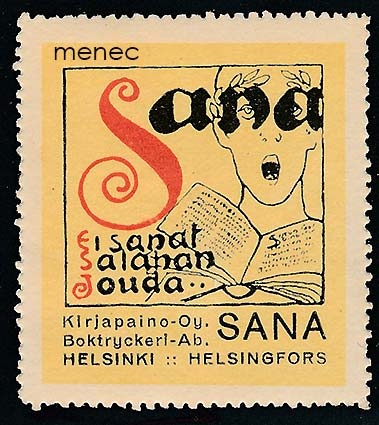 Mainosmerkki, Kirjapaino-Oy. Sana, Helsinki 