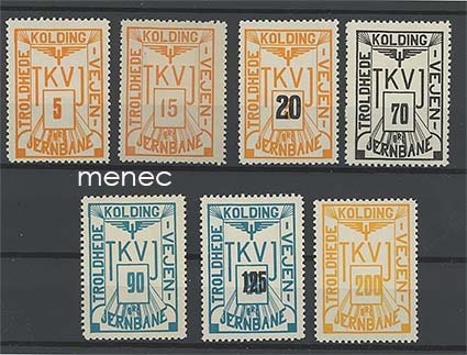 Tanska, Troldhede-Kolding-Vejen Jernbane, rautatiemerkkejä, 7 kpl 