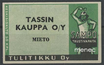 Seppä-etiketti, vihreä, Tassin Kauppa, Mieto 