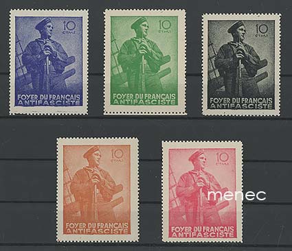 Espanja, sisällissota, Foyer du Francais Antifasciste, 5 vinjettiä 
