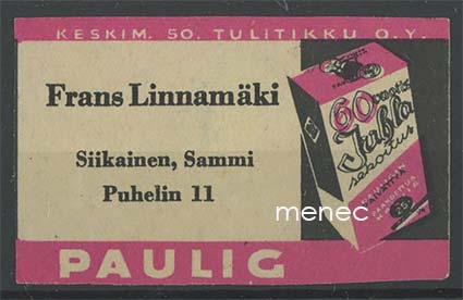 Kauppiasetiketti, Paulig, Frans Linnamäki, Siikainen, Sammi 