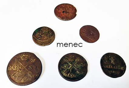 Ruotsi, vajaakuntoista, osin hyvin vanhaa numismatiikkaa, 6 kpl 