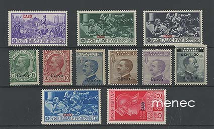 Italia, Egean meren saaret 1912, Caso, 11 kpl