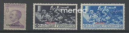 Italia, Egean meren saaret 1912, Calimno, 3 kpl 