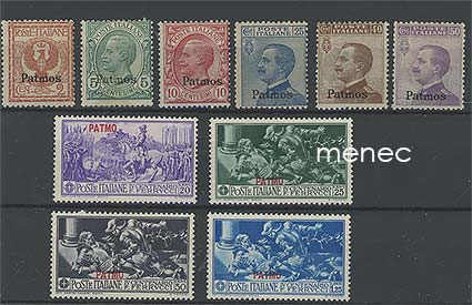 Italia, Egean meren saaret 1912, Patmos, 10 kpl 