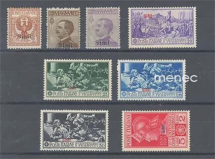 Italia, Egean meren saaret 1912, Simi, 8 kpl 