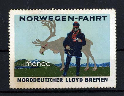 Saksa, mainosmerkki, lappalaisaihe, Norjan-matka 