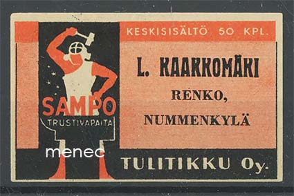 Seppä-etiketti, L. Kaakkomäki, Renko, Nummenkylä 