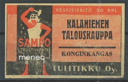 Seppä-etiketti, Kalaniemen Talouskauppa, Konginkangas 