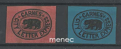 USA local, Carnes City Letter Express, San Francisco, 2 kpl 