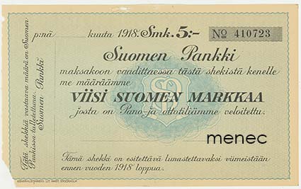 Shekki 1918, 5 mk 