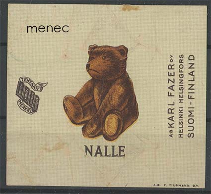 Nalle, makeisetiketti 