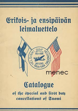 Erikois- ja ensipäivän leimaluettelo 