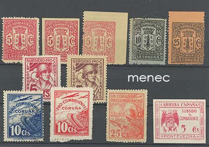 Espanja, sisällissota, taistelijoiden tuki, La Coruna / Pontevedra, 11 kpl 