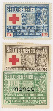 Espanja, sisällissota, katolisia hyväntekeväisyysmerkkejä, 3 kpl 
