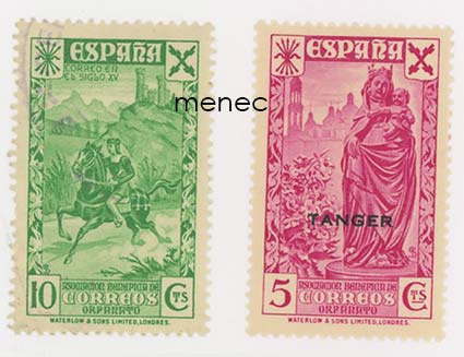 Espanja, sisällissota, lastenkotien hyväksi, toinen Tanger-ylipainamalla 