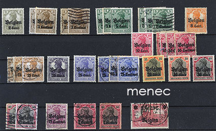 Saksa, miehitetty Belgia 1914-1916, 34 kpl erä 