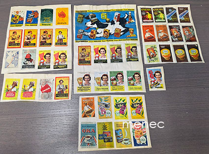 Tulitikkuetikettejä, kahviaiheita, 55 kpl 