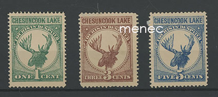 USA local, Chesuncook Lake Tourists' Dispatch, 1880-luku, 3 kpl 